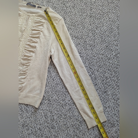 Liz Claiborne Womens (Size Large) Cardigan w/Beading, Sequins & Rouching Detail - Picture 9 of 14